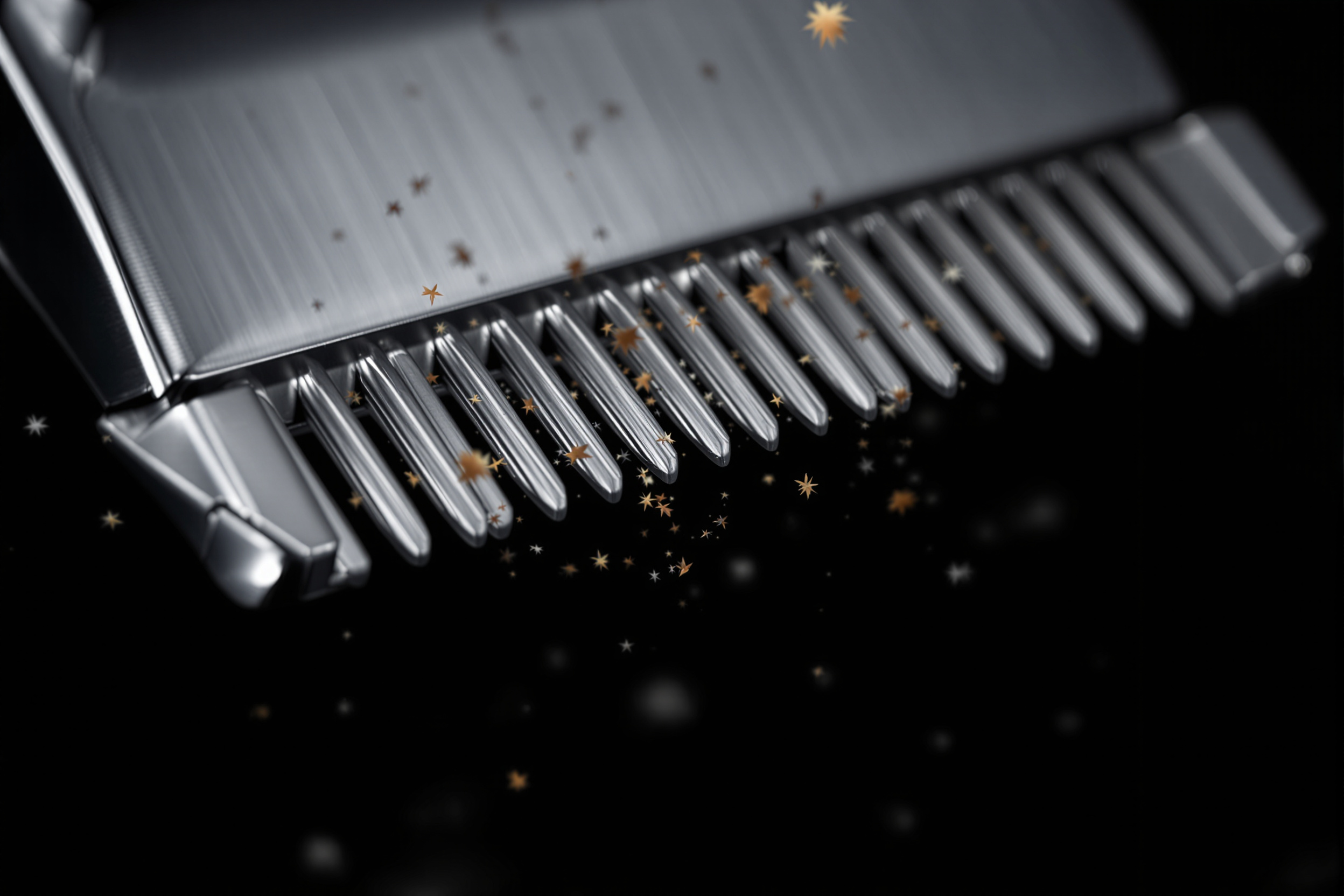 Detail of barber clippers cutting a sharp fade line
